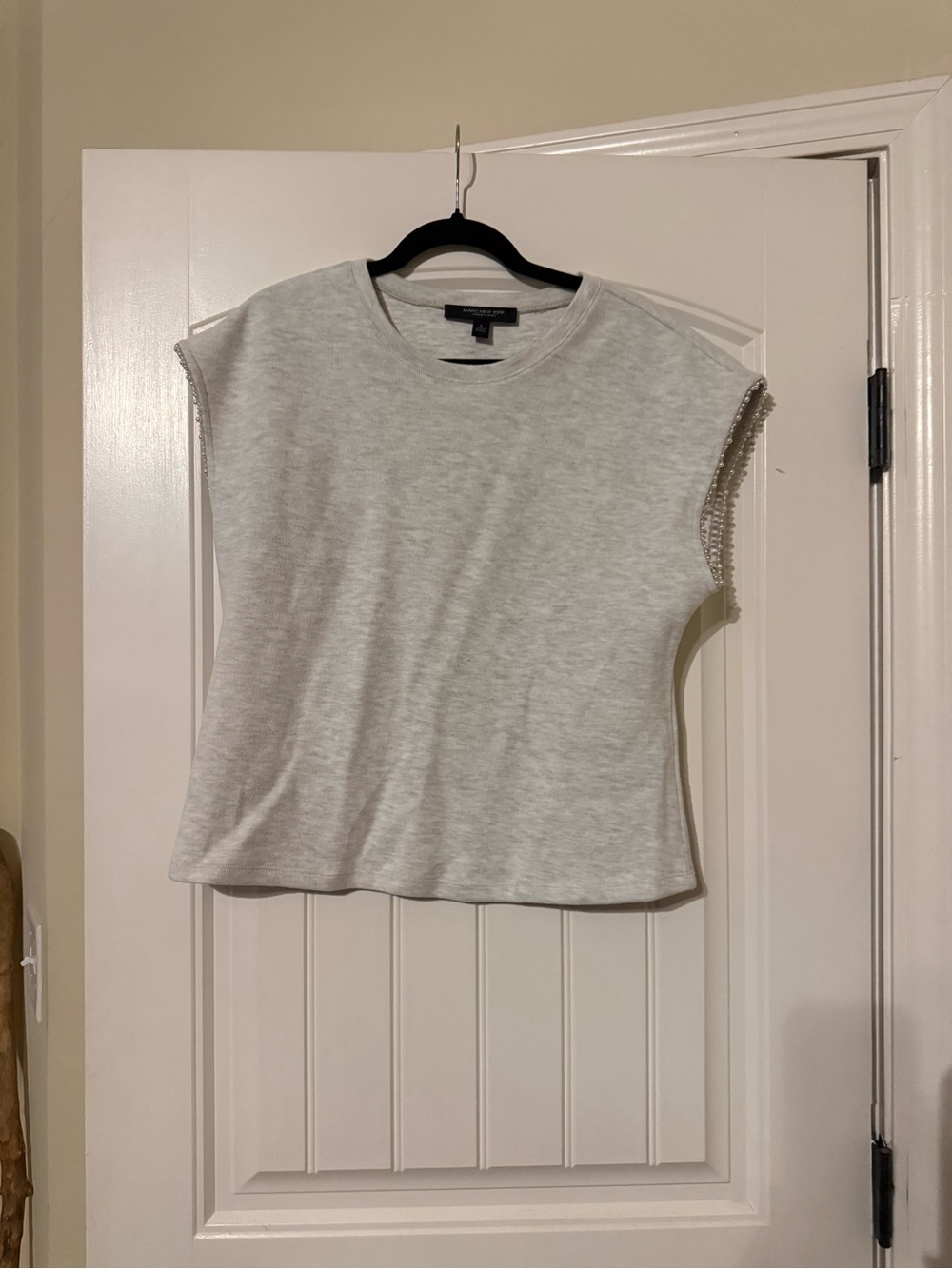 Marc New York Heather Light Gray Sleeveless Crewneck Tank